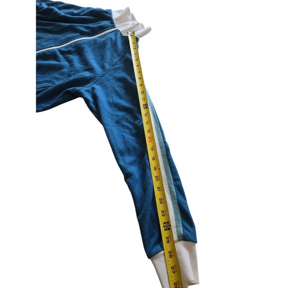 Womens Calme Retro Blue Striped Full-Zip Jacket Pockets CLEAN Size Small - Picture 7 of 14